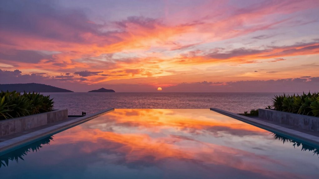 sunset enhanced infinity pool design