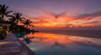 sunset view infinity pool design