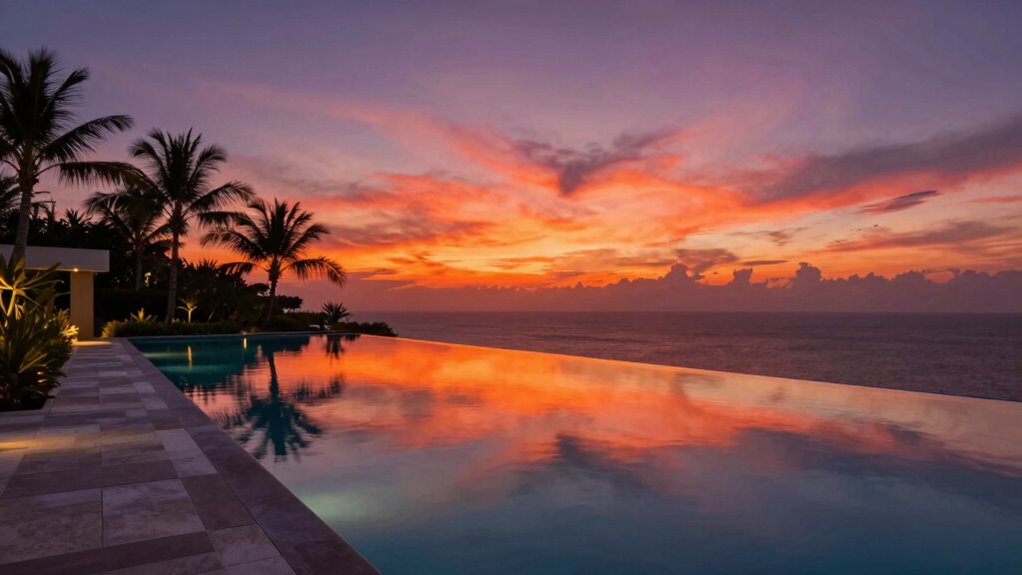 sunset view infinity pool design