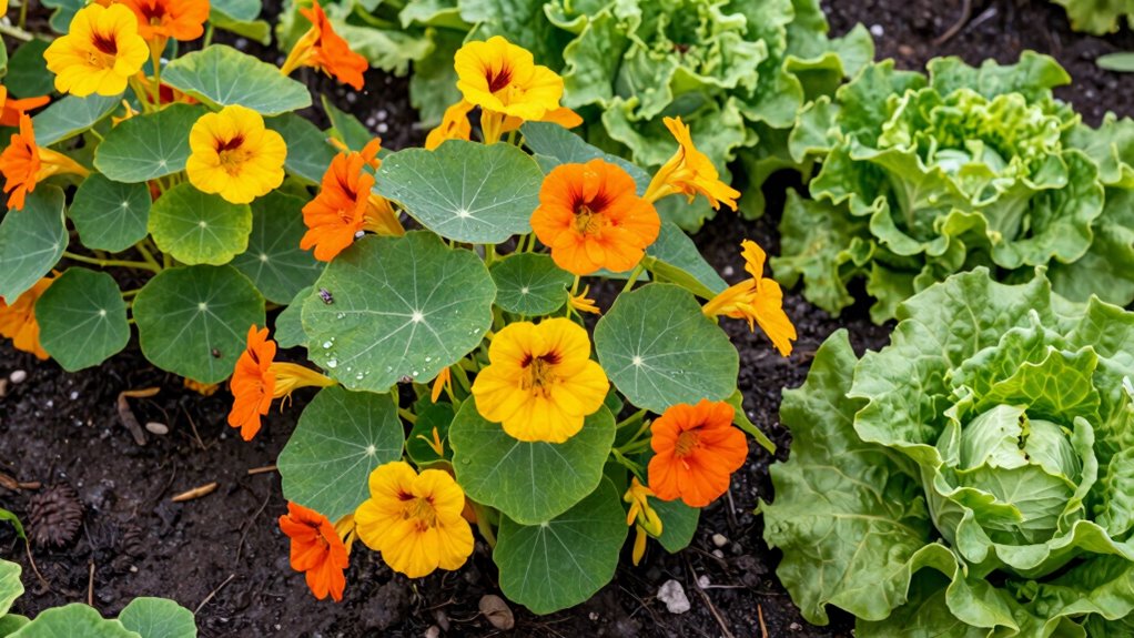 use nasturtiums as trap crop