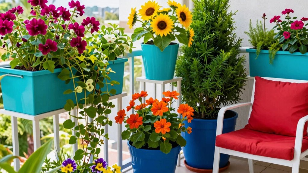 vibrant balcony color layering