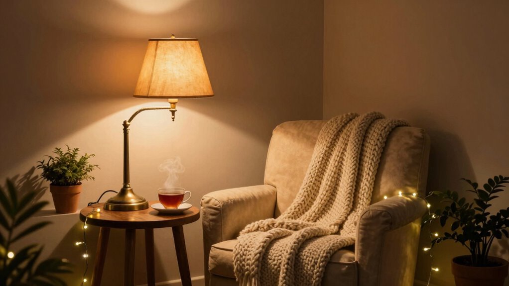 warm ambient reading lighting