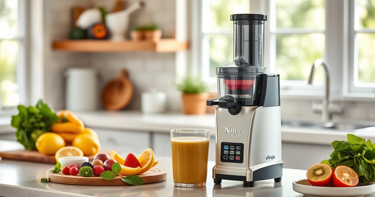 Refreshing Summer Juice with Ninja NeverClog Cold Press Juicer