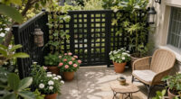 Zooey Deschanel's Black Trellis Is A Beautiful Addition To Her Terrace – And There's A Reason To Copy It