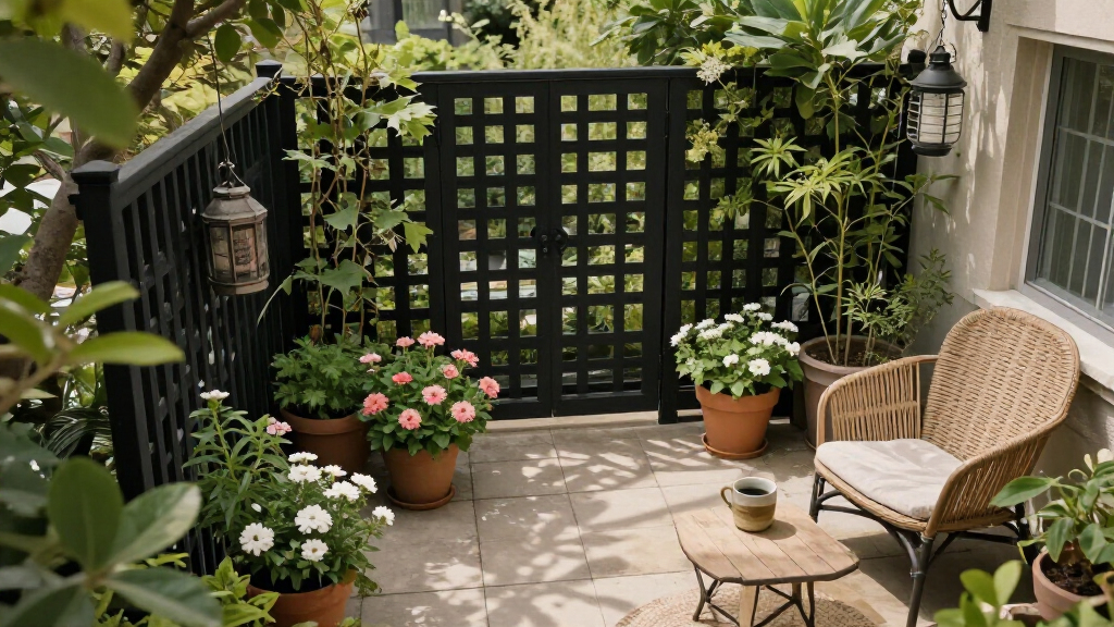 Zooey Deschanel's Black Trellis Is A Beautiful Addition To Her Terrace – And There's A Reason To Copy It