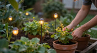 These $15 Amazon Solar Lights Look Like Fireflies Dancing Over Your Plants – The Secret To Bringing Dark Fall Pots To Life