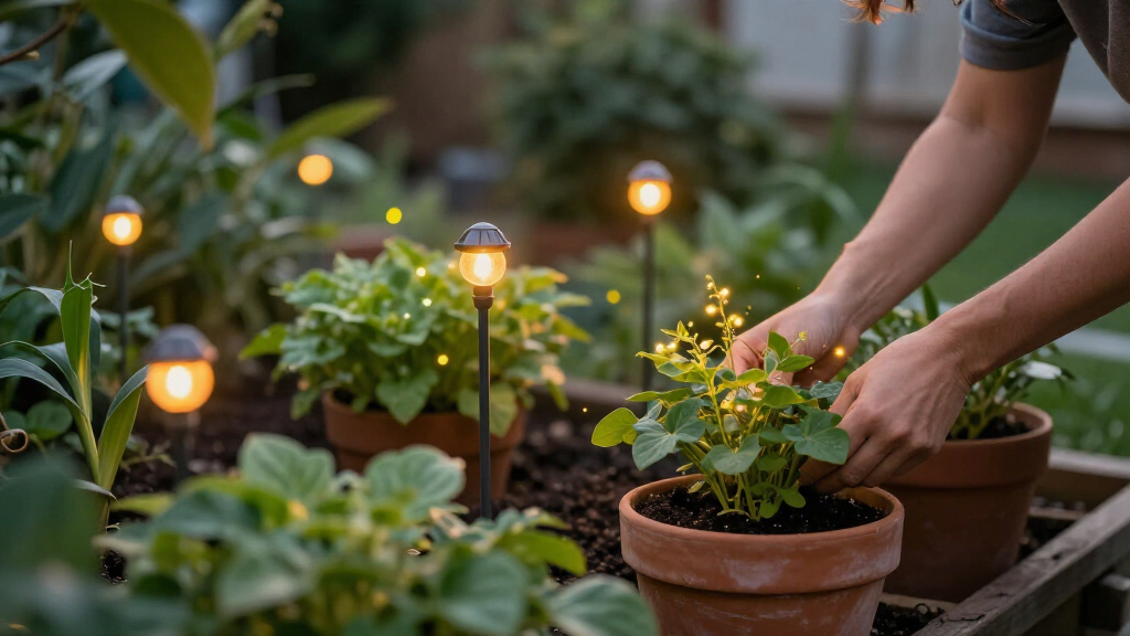 These $15 Amazon Solar Lights Look Like Fireflies Dancing Over Your Plants – The Secret To Bringing Dark Fall Pots To Life
